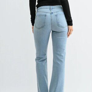 Just Black Denim Light Wash Women's Raw Hem Flare Jeans - EUC | Size 29